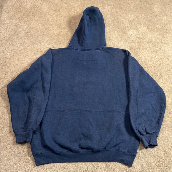 Vintage University Of Notre Dame Fighting Irish Hoodie Mens Blue Hoodie Medium - Picture 9 of 9